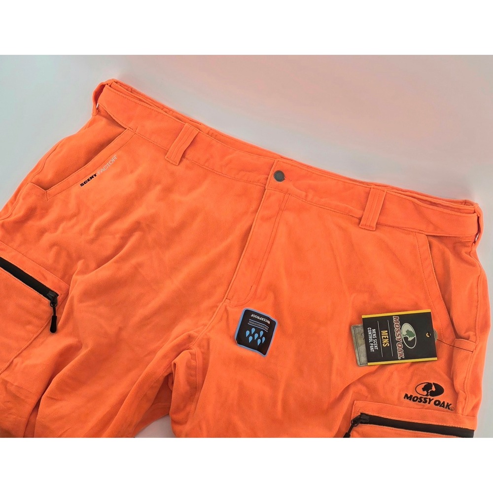 Mossy Oak Hunting Pants Gorpcore Scent Control Mens Size 3XL Blaze Orange NWT